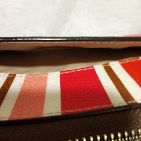 Coach Long Zip Around Coated Canvas w/Leather Trim,, EUC - Picture 13 of 13